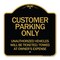 Signmission Customer Parking Only Unauthorized Vehicles Will Be Ticketed Towed at Owners Expense, BG-1818-24204 A-DES-BG-1818-24204 - alternate 1